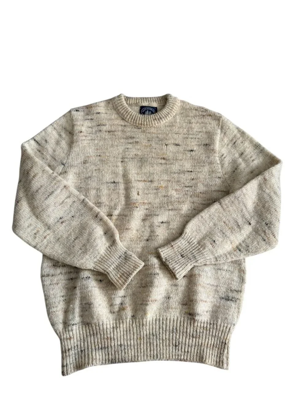 BOATHOUSE ROW Vintage Men’s Wool Blend Beige Crewneck Sweater Size Large